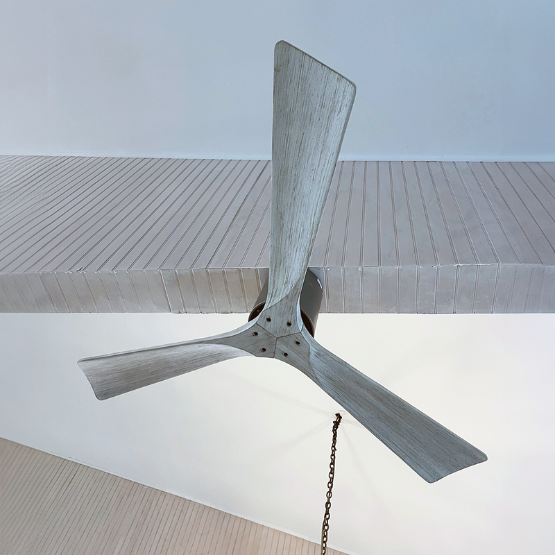 Ventilador de techo de madera 132cm (Color Blanco Agrisado)