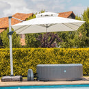 Quitasol Retráctil 3x3 m con Color Crema / Aluminio