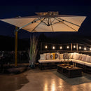 Quitasol Retráctil 3x3 m con Base Color Beige