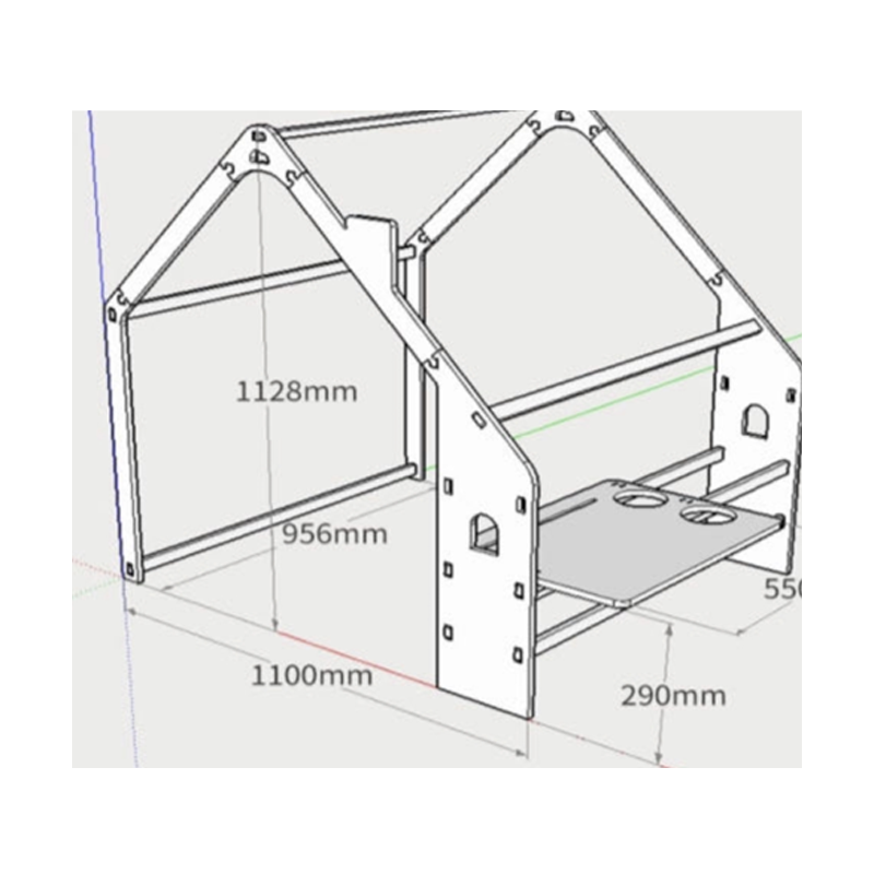 Casa de Juegos para Niños Plegable (Celeste / Sin Accesorios)