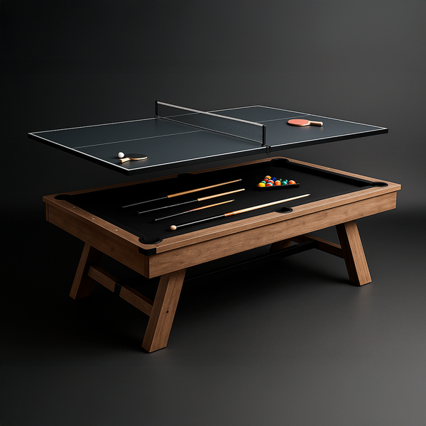 Mesa Multijuego Premium 3 en 1 Negra 2.0