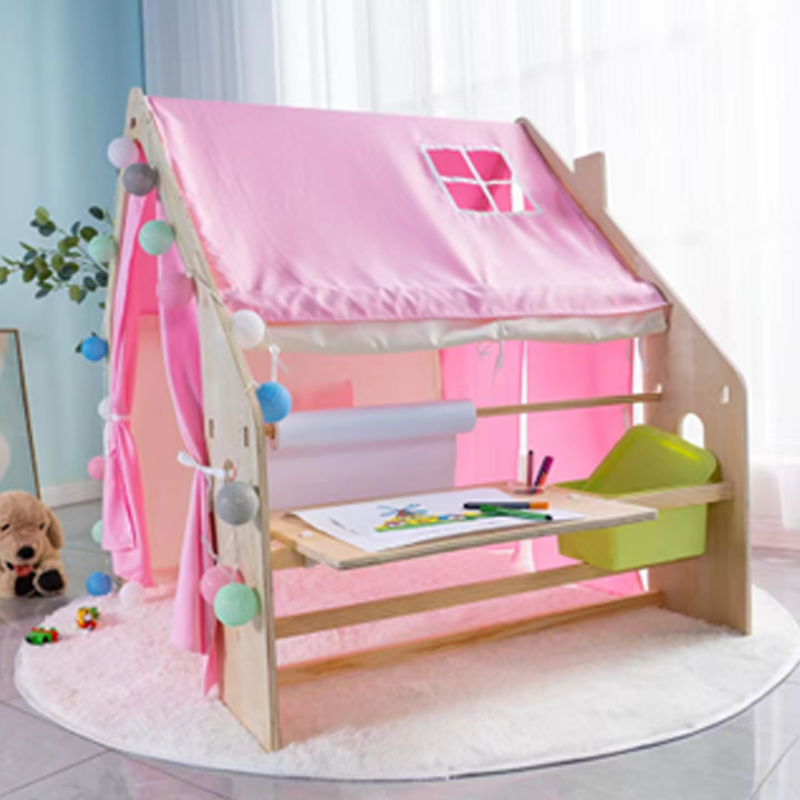 Casa de Juegos para Niños Plegable (Rosa / Sin Accesorios)